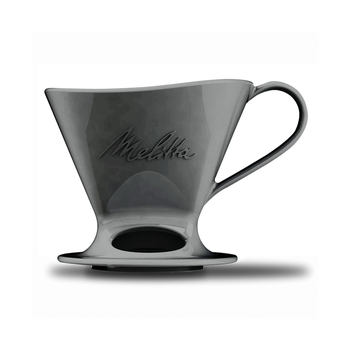 Signature Series 1-Cup Pour-Over Coffeemaker - Porcelain, Gun Metal
